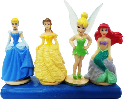 

Toy Mela Princess Set Of 4 Pcs. Belle, Cinderella, Tinkerbell, Ariel The Mermaid Action Figure For Kids(Multicolor)