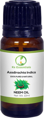 

Ks Essentials 100% Pure Neem Oil Cold Pressed Natural & Undiluted For Skincare,Hair Care (10ml)(10 ml)