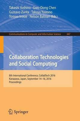 Collaboration Technologies and Social Computing(English, Paperback, unknown)