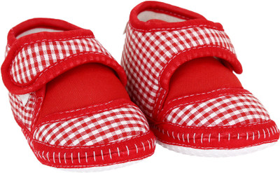

Neska Moda Checks 6 To 12 Month Baby Booties(Toe to Heel Length - 11 cm Red)