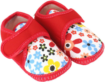 

Neska Moda Floral 6 To 12 Month Baby Booties(Toe to Heel Length - 11 cm Red)