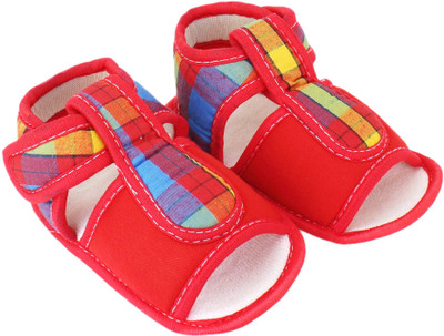 

Neska Moda Checks 6 To 12 Month Baby Booties(Toe to Heel Length - 11 cm Red)