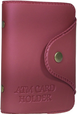 

Rosset 10 Card Holder(Set of 1, Maroon)