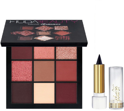 

Huda Beauty Liquid Mattee EYE -PACK WITH MULTI COLORED EYE SHADOW PALETTE WITH PURE NATURAL KAJAL PACK(Set of 2)