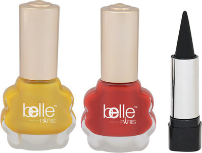 

Belle Pack of 2 nail paints, 1 kajal(Set of 3)