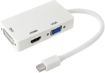 

Etake 3 in 1 Mini DP to HDMI DVI VGA Adapter Converter Mini DP to HDMI/VGA/ DVI Cable(Compatible with Mini DP Port, White)