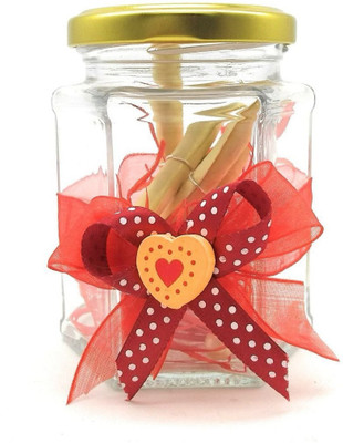 

Satyam Kraft clear, Red gifting jar - 250 ml