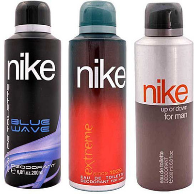 

Nike BLUE WAVE EXTREME AND UP OR DOWN FOR MAN Body Spray - For Men & Women(600 ml, Pack of 3)