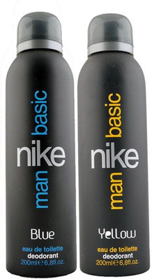 

Nike BASIC MAN BLUE AND YELLOW Body Spray - For Men(400 ml, Pack of 2)