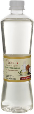 

Hridai Organic Extra Virgin Coconut Oil Cold Processed - 250 ml Coconut Oil Plastic Bottle(250 ml)