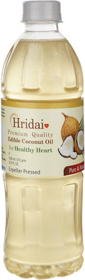 

Hridai Premium Quality Edible Coconut Oil Expeller Pressed - 1,000 ml, 1l Coconut Oil Plastic Bottle(1 L)