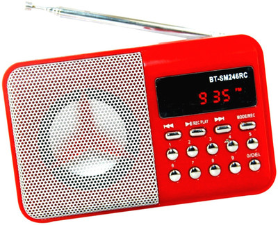 

OYD Portable Digital BT246 Mini FM Radio Support recording , usb pendrive, aux in FM Radio(Red)