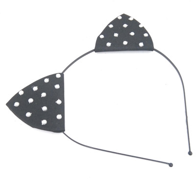 

SKD Black Cat ears with Pearl drops Hairband / Headbands Hair Hoops for Daily Wearing Party & Photo Props Head Band(Black)