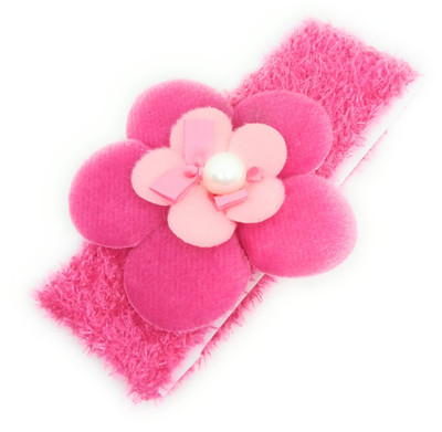 

SKD Big flowers with pearl hairband/Hair Accessory/Elastic band/Head band for Girls - Toddlers Head Band(Pink)