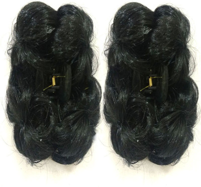 

GaDinStylo Set of 2, Clutcher Hair Extension Hair Accessory Set (Black) Hair Accessory Set(Black)