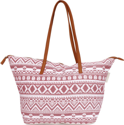 

People Tote(White, Pink), Pink;white