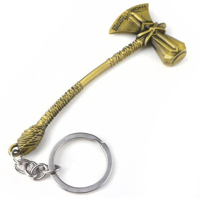 Real Time Thor Golden Color Axe Key Chain