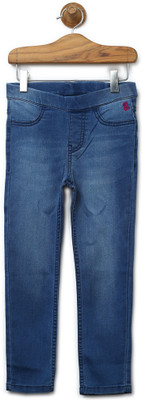 Barbie Jegging For Girls(Blue, Pack of 1) at flipkart