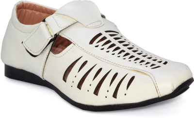 

D'zigners Boys Velcro Strappy Sandals(White