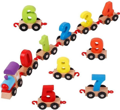 

GRYPTON Magnetic train wooden Number educational learning toy for kids(Multicolor)