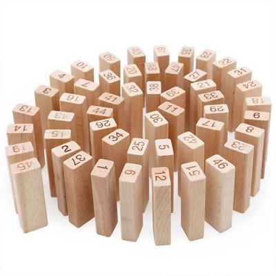 

GRYPTON 51 Pcs Blocks 3 Dices Wooden Tumbling Stacking Jenga Building(Multicolor)