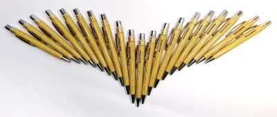 Swarnalekha Glow Wood Alike Pen 20 Pcs. & 10 Pcs. Extra Refill, Plastic Ball Pen(Pack of 20, Blue)