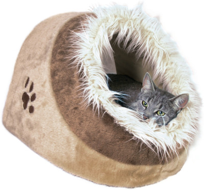 

Trixie Minou Cuddly Cawe Dog / Cat Bed, 20X12X16 Inch L Pet Bed(Beige)