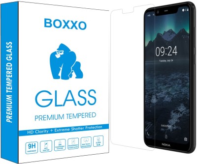 Boxxo Edge To Edge Tempered Glass for Nokia 5.1 Plus(Pack of 1)