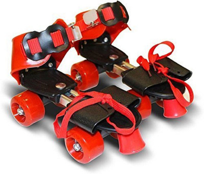 

cracker Roller Skates for Kids Age Group 5-12 Years Adjustable Inline Skating Shoes Quad Roller Skates - Size 5 - 8 UK(Red, Yellow, Pink), Green;red;yellow