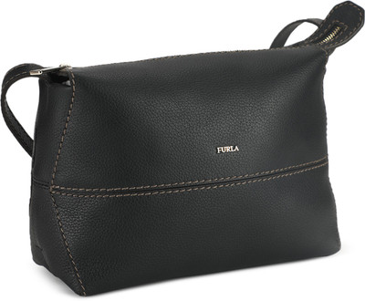 

Furla Women Casual Black Genuine Leather Sling Bag