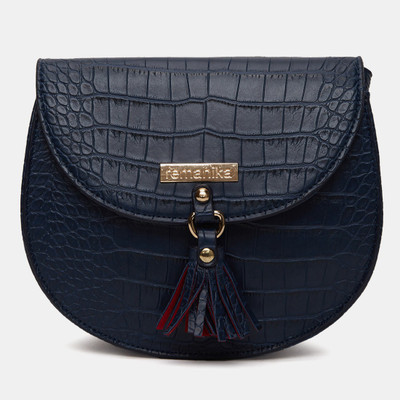 

Remanika Women Casual Blue PU Sling Bag