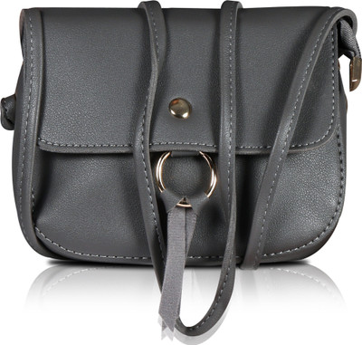 

Bonito Women Casual Grey Rexine Sling Bag