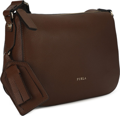 

Furla Women Casual Brown Genuine Leather Sling Bag
