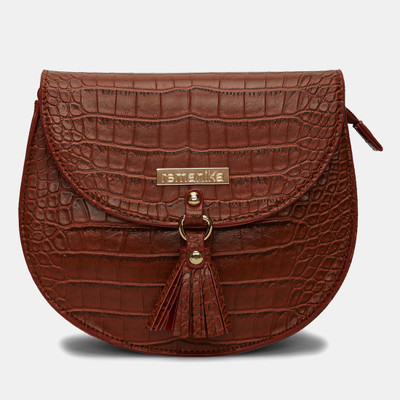 

Remanika Women Casual Brown PU Sling Bag