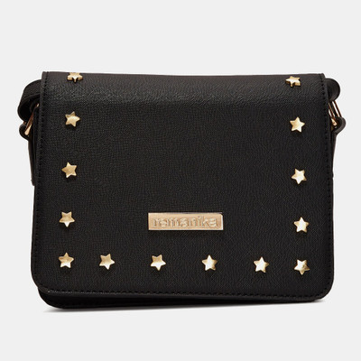 

Remanika Women Casual Black Leatherette Sling Bag