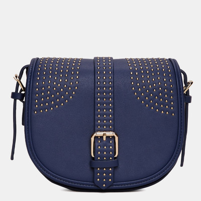 

Remanika Women Casual Blue Leatherette Sling Bag