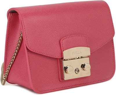 

Furla Women Casual Pink Genuine Leather Sling Bag