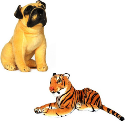 

Speoma HUTCH DOG AND TIGER ANIMAL SOFT TOY COMBO - 30 cm(Multicolor)