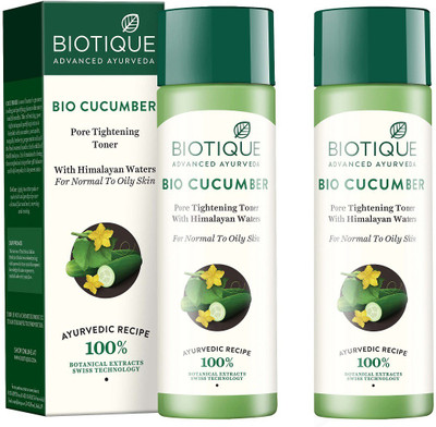 

BIOTIQUE BIO CUCUMBER PORE TIGHTENING TONER WITH HIMALAYAN WATERS FOR NORMAL TO OILY SKIN 120ML PACK OF 2(240 ml)