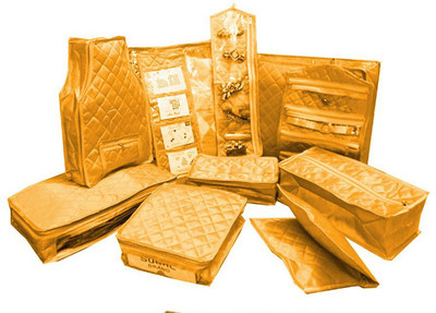 

Afrose Jewellery Kit Make Up Kit Wedding Collection Gift Vanity Box In High Quailty Pouch Vanity Box Vanity Box(Gold)