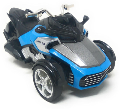 

Akrobo Die-Cast Metal Sports Bike Pull Back with Light and Music Great Gift for Kids Blue(Multicolor)