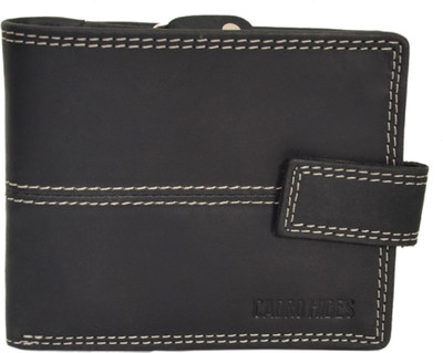 

CADRO HIDES Men Black Genuine Leather Wallet(4 Card Slots)