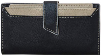 

High Valley Fashion Women Black Genuine Leather Wallet(10 Card Slots)