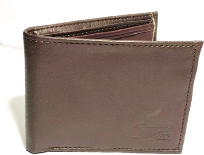 

LAER Men Brown Genuine Leather Wallet(5 Card Slots)