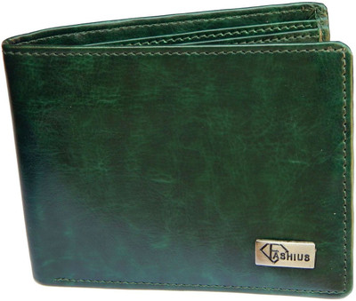 

Fashius Men Casual Green Genuine Leather Wallet(7 Card Slots)