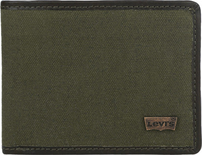 

Levi's Men Casual Brown, Green Canvas Wallet(8 Card Slots)