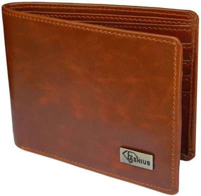 

Fashius Men Casual Brown Genuine Leather Wallet(11 Card Slots)