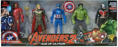 

kidztoyzone The Team Avengers Set of Five Action Figures (Multicolor) (Multicolor)(Multicolor)