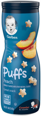 

Gerber Peach Puffs Cereal Snack 42g Cereal(42 g, 8+ Months)
