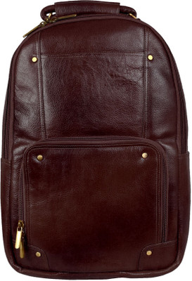 

SCHARF Mike Button - Pack My Back 19L Genuine Leather Backpack Bag 19 L Backpack(Brown)